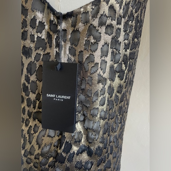 YSL Saint Laurent ✨NWT✨ Metallic Leopard Tank Top, Size Small - Picture 10 of 14
